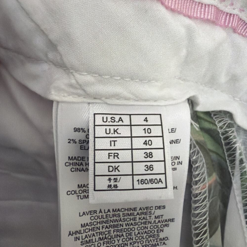 Brooks Brothers Natalie Fit Botanical Print Pant Size 4 Mid-Rise Ankle Casual - Picture 5 of 12